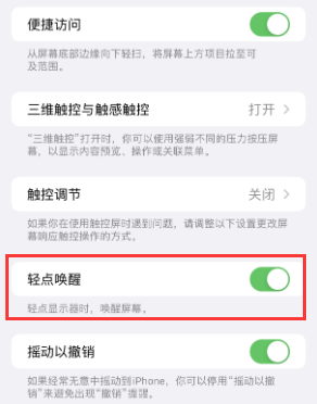 丹凤苹果授权维修站分享iPhone轻点无法唤醒怎么办 